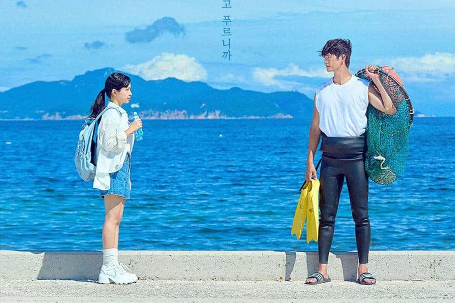 Red Velvet’s Yeri (Kim Ye Rim) And Kang Sang Jun Take Refuge By The Sea As Divers In “Azure Spring”