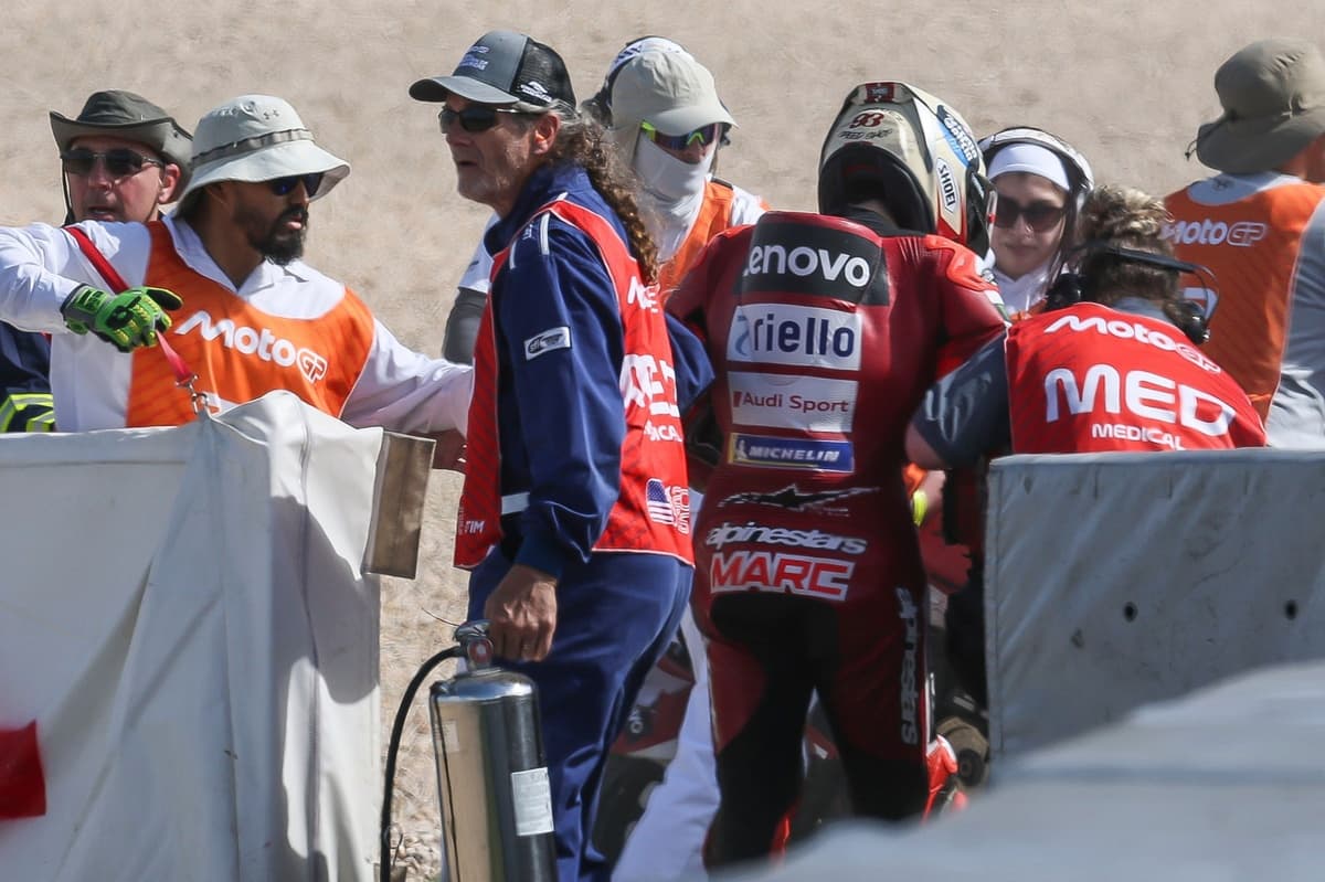 Marc Marquez escapes injury after nasty 190km/h crash in US GP practice