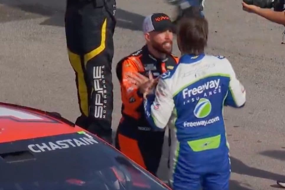 Ex-team-mates Ross Chastain and Daniel Suarez clash in heated Vegas confrontation