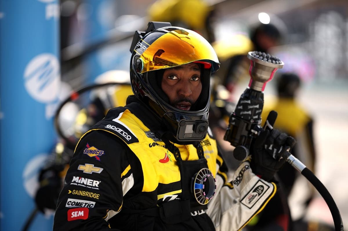 What happens during a NASCAR pit stop?