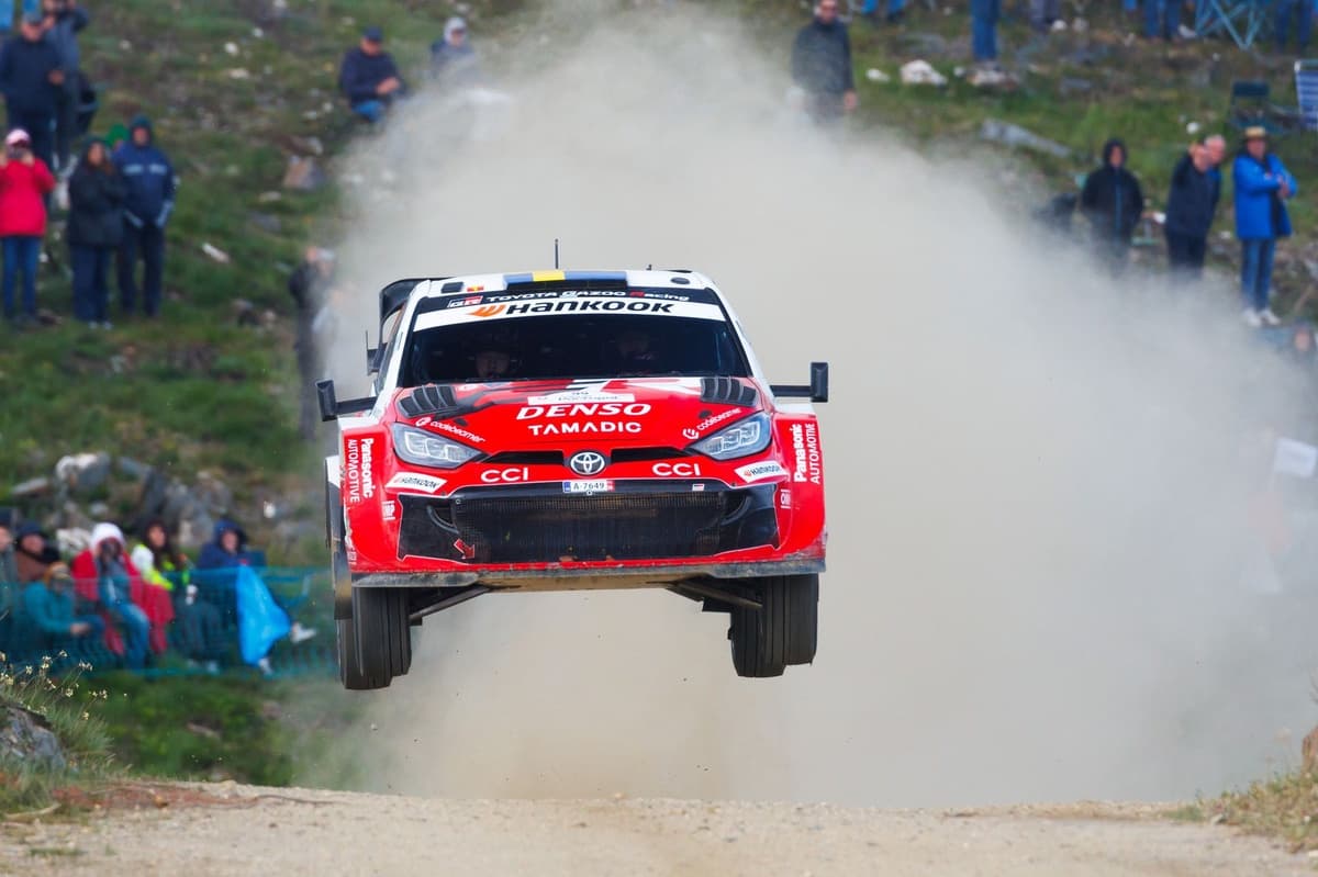 WRC Portugal: Oliver Solberg stunningly jumps to first in the rain