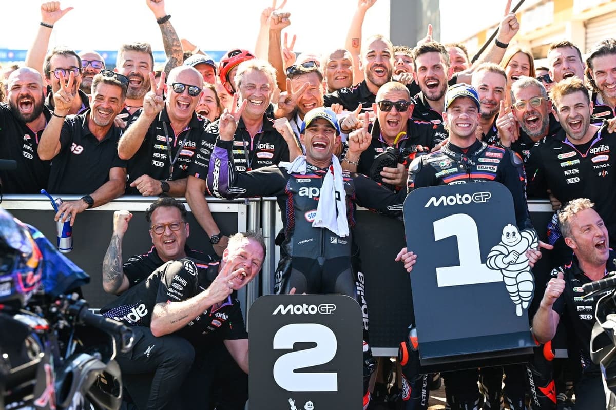 MotoGP Brazilian GP: Marco Bezzecchi leads Jorge Martin in dominant Aprilia 1-2