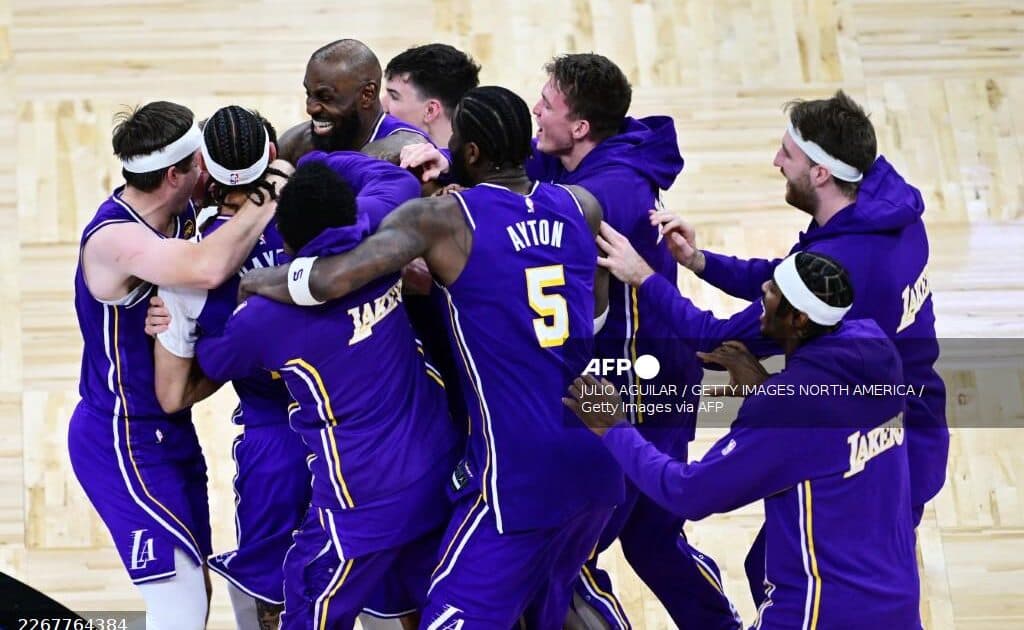 Lebron James breaks NBA appearance record as Lakers win thriller