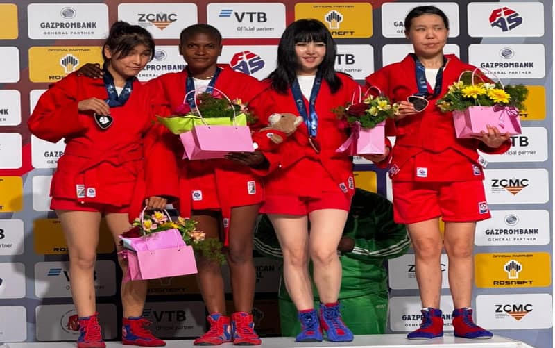 Nigerian blind sambist wins gold at World Sambo Cup