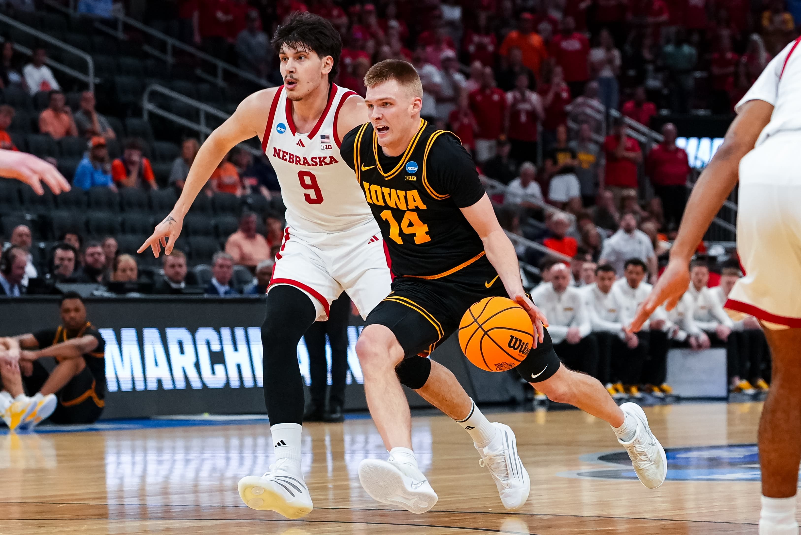Iowa rallies to end Nebraska's first NCAA tournament run, reach first Elite Eight since 1987