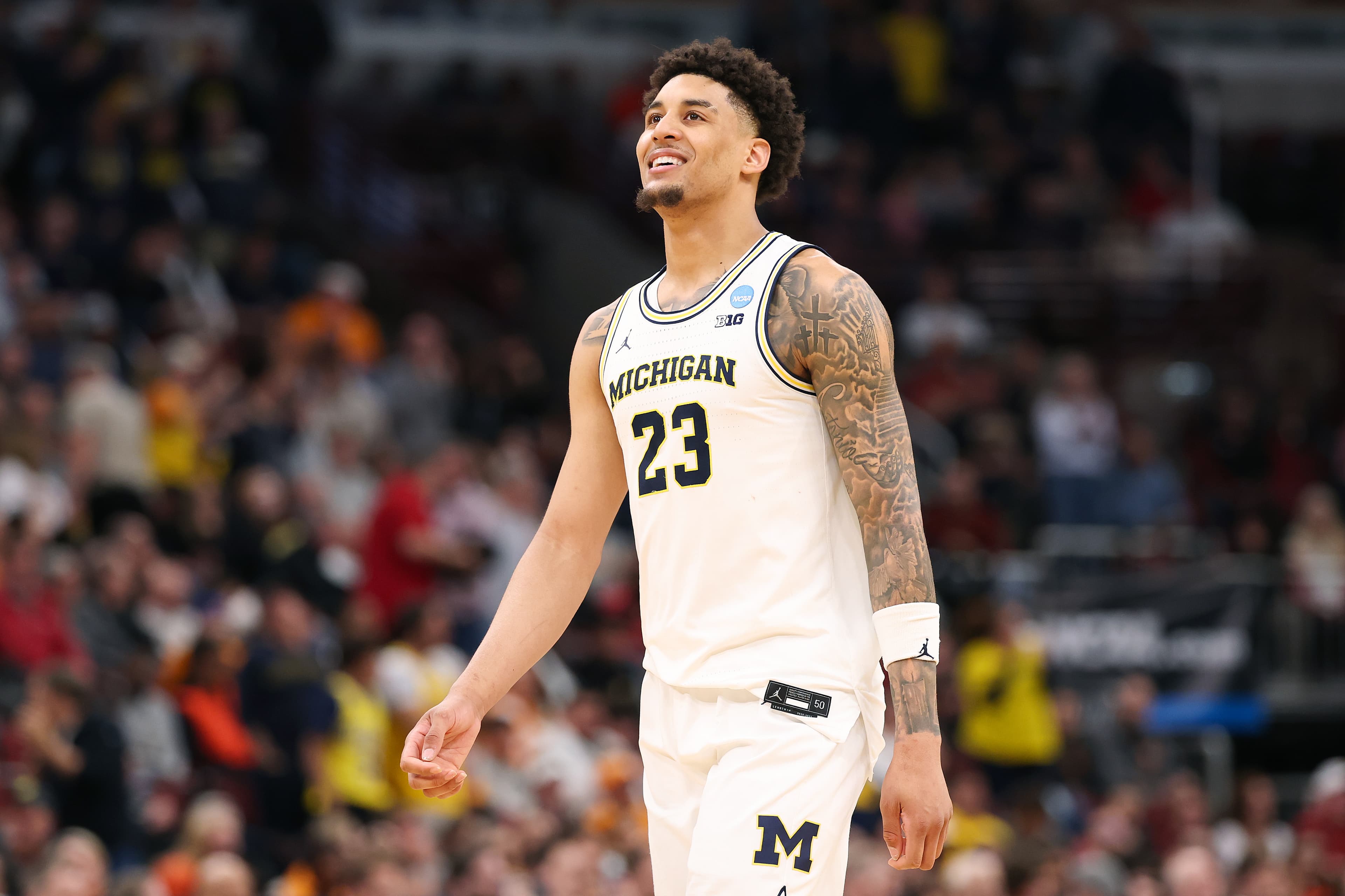 Yaxel Lendeborg's mom flipped him into 'attack mode,' and now Michigan is on brink of Final Four