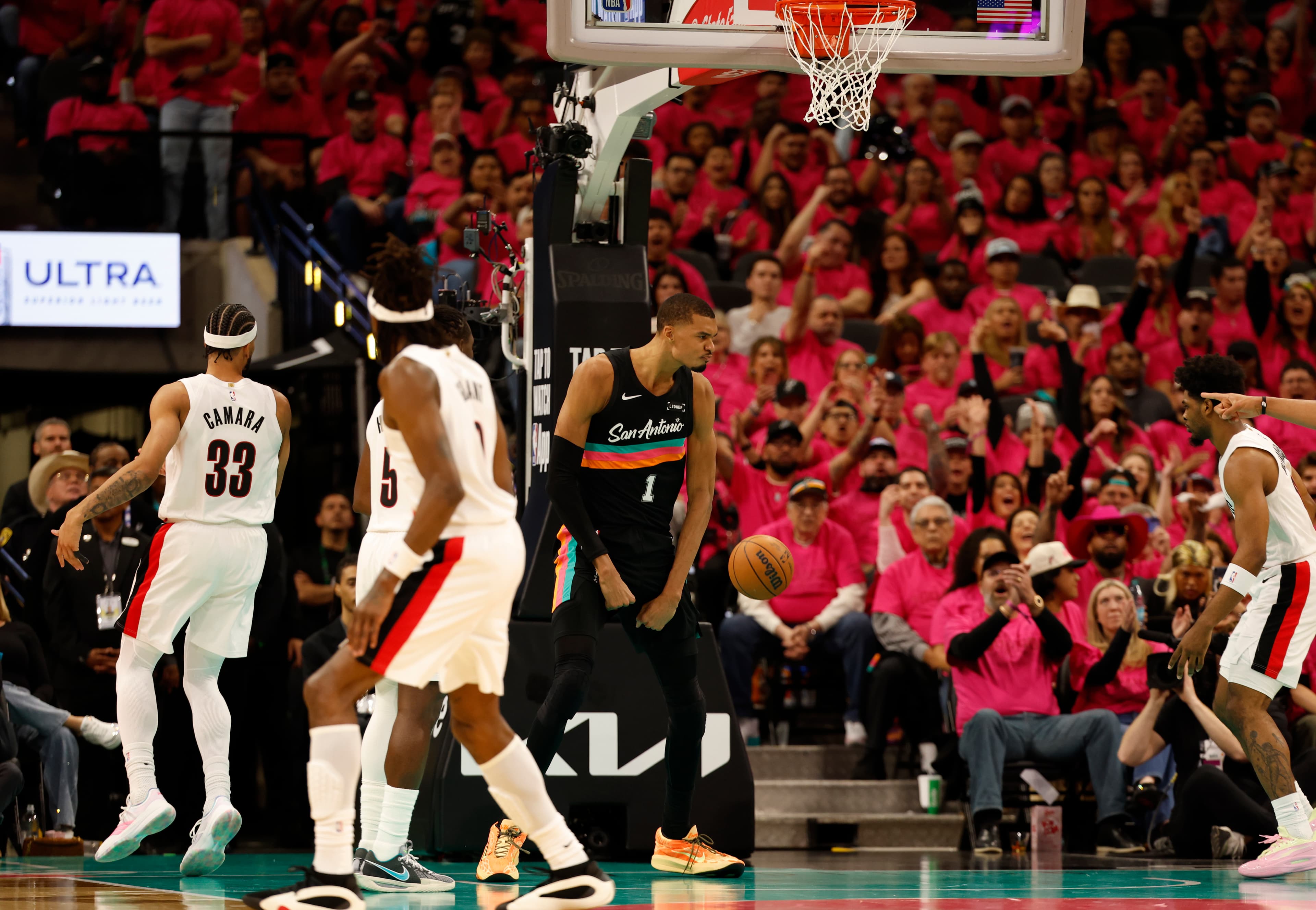 NBA playoffs: Victor Wembanyama drops historic 35 points in postseason debut to lead Spurs past Trail Blazers