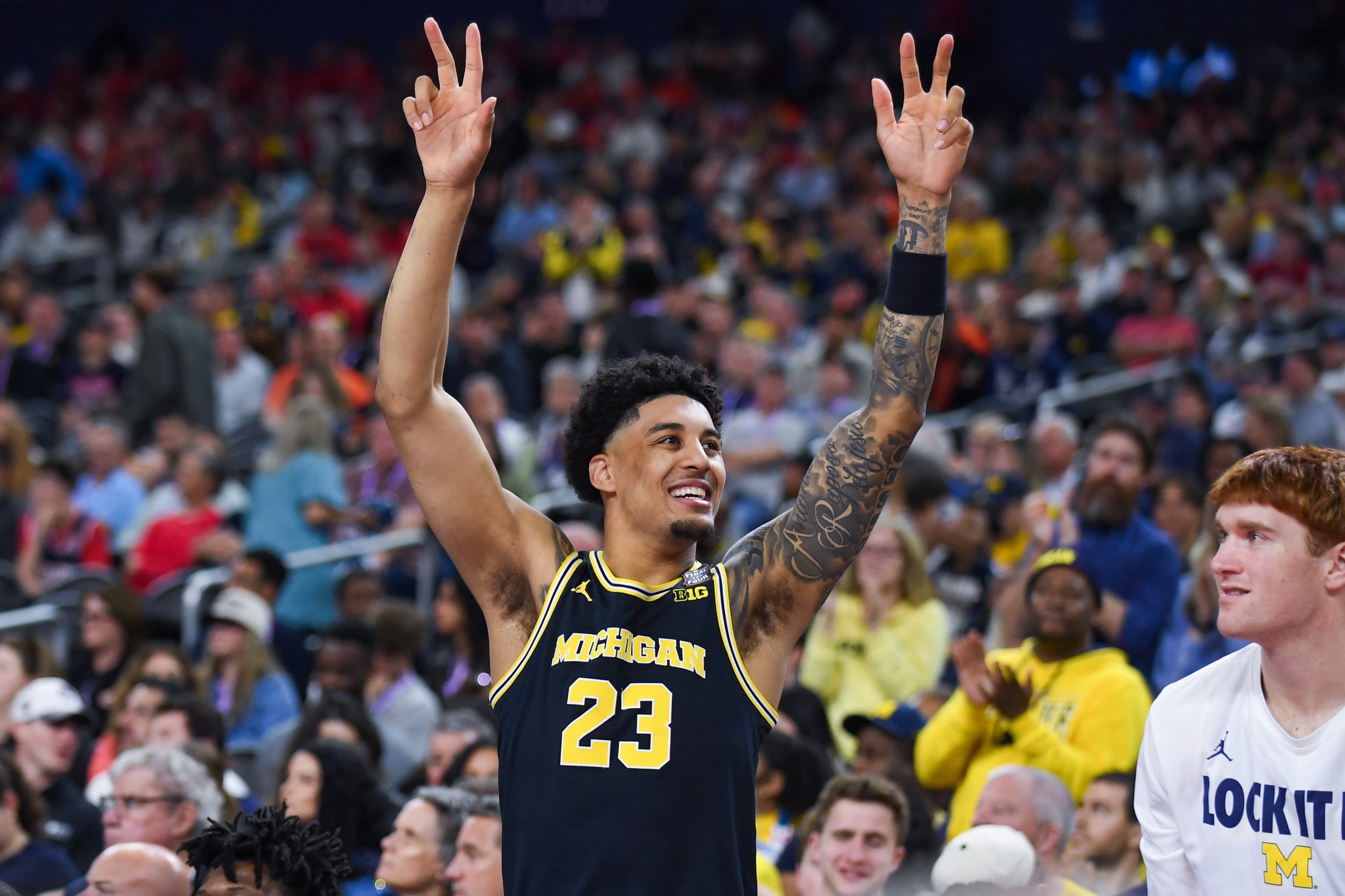 Michigan's Dusty May expects Yaxel Lendeborg to play in national championship: 'He played the second half like a 38-year-old at the YMCA'