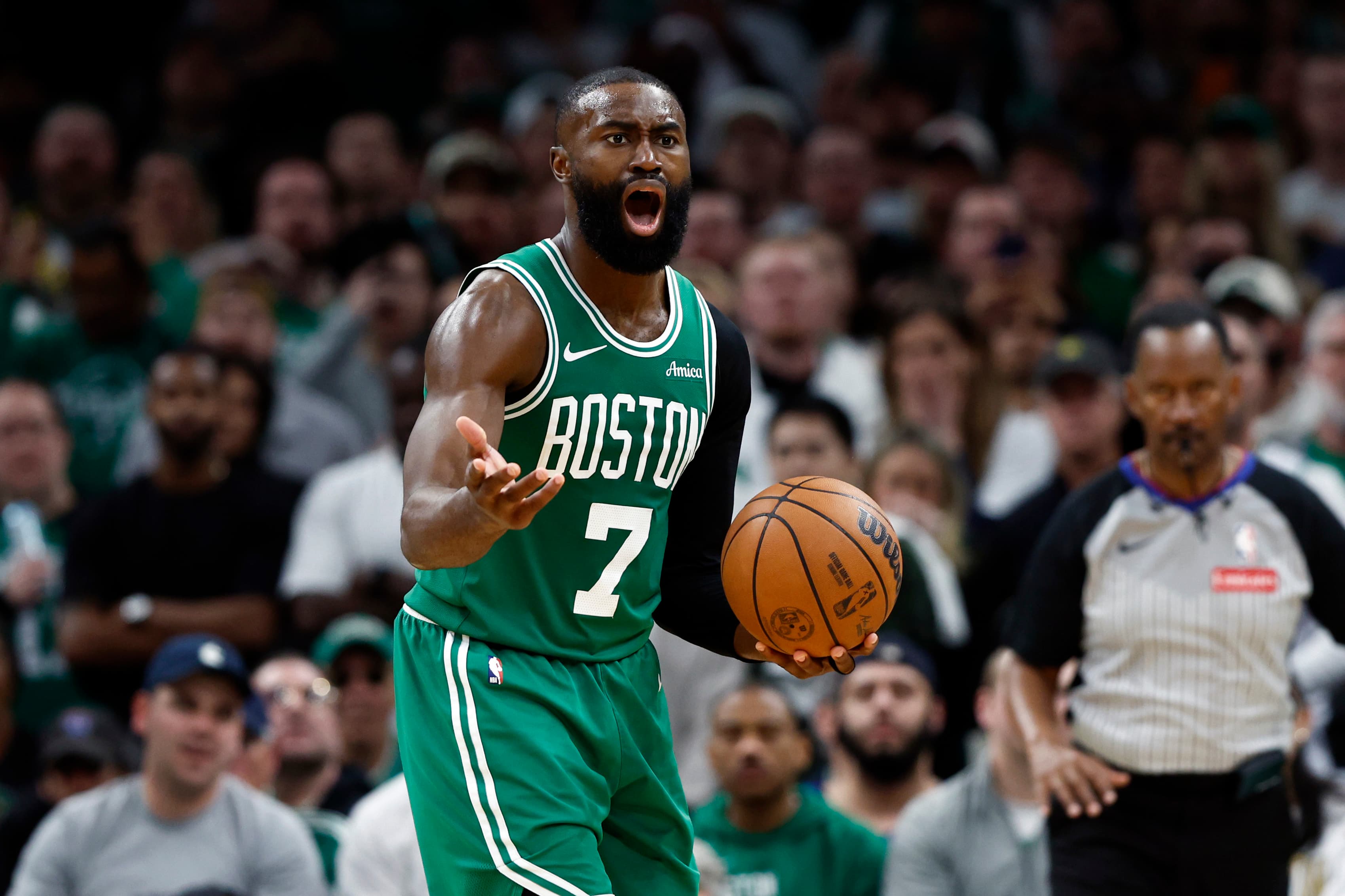 Jaylen Brown fined again by NBA for latest ref complaints from Celtics' Game 7 loss