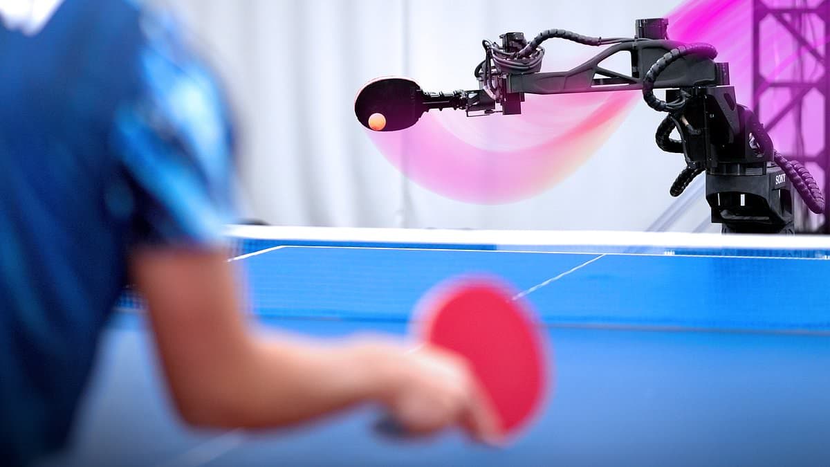Man vs Machine: Ping pong robot pulls off wins against three elite players (but it can't beat the pros just yet!)