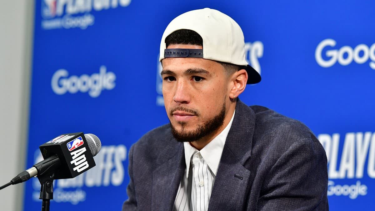 Devin Booker names and shames NBA official in furious rant after Phoenix Suns' latest playoff defeat