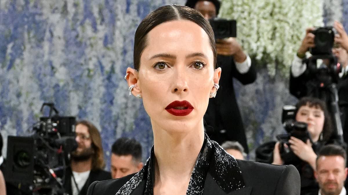 Rebecca Hall's husband Morgan Spector poses with her at the Jeff Bezos sponsored Met Gala - despite his recent criticism of billionaires