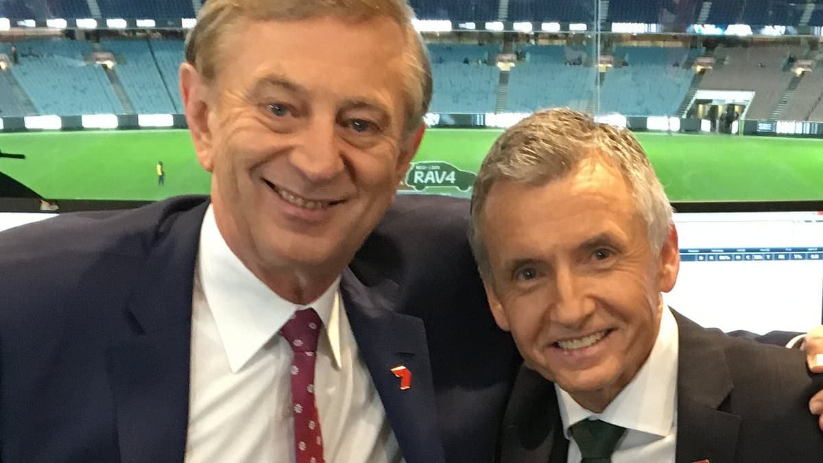 Bruce McAvaney delivers an emotional tribute to Dennis Cometti as the AFL TV icon is farewelled at star-studded memorial service