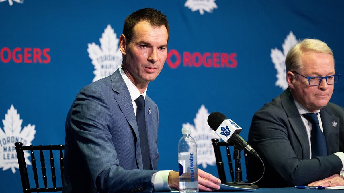 Stunning moment Maple Leafs GM is branded a 'con artist' and 'liar' by reporter in extraordinary press conference