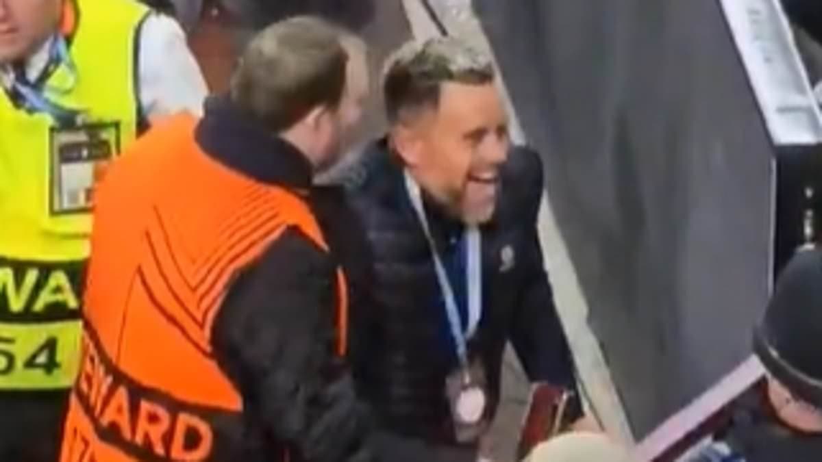Gloating Sky Sports pundit moved by stewards after winding up Nottingham Forest fans during Aston Villa's Europa League semi-final triumph
