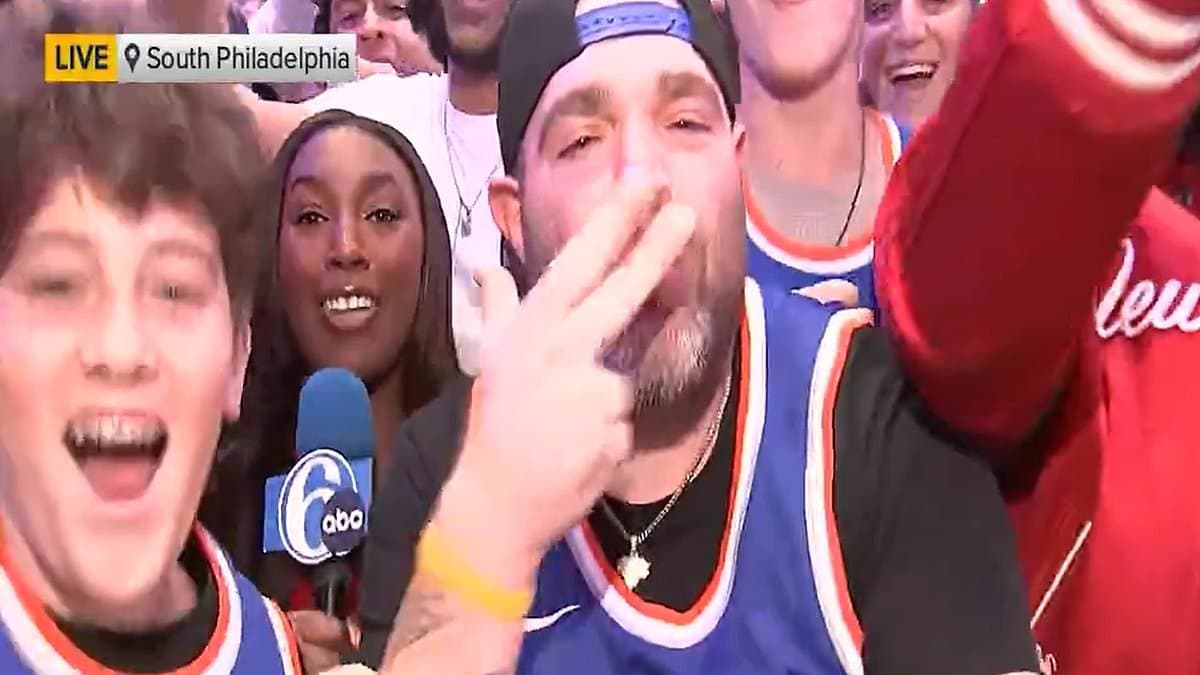 Rowdy Knicks fans mob 76ers reporter after taking over Philadelphia for NBA playoff sweep