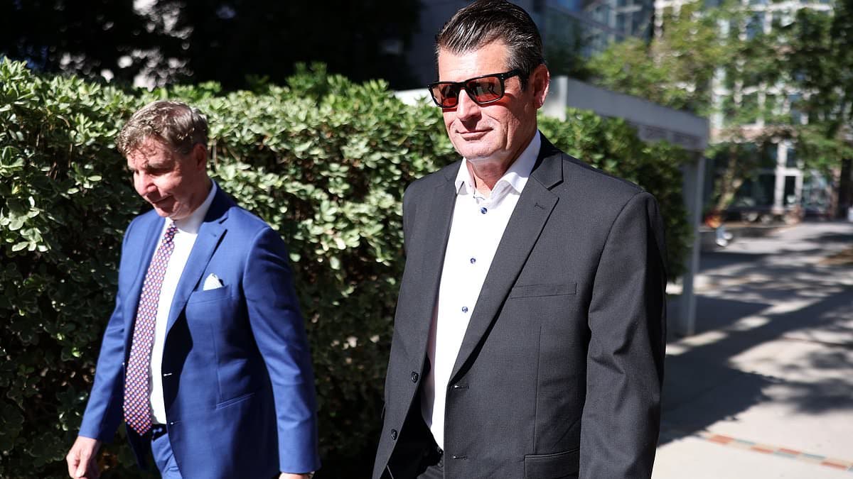 Rebecca Grossman's ex-lover takes the stand to admit he drinks daily and blew off wrongful death crash trial to hang out in Mexico with his widowed blonde girlfriend