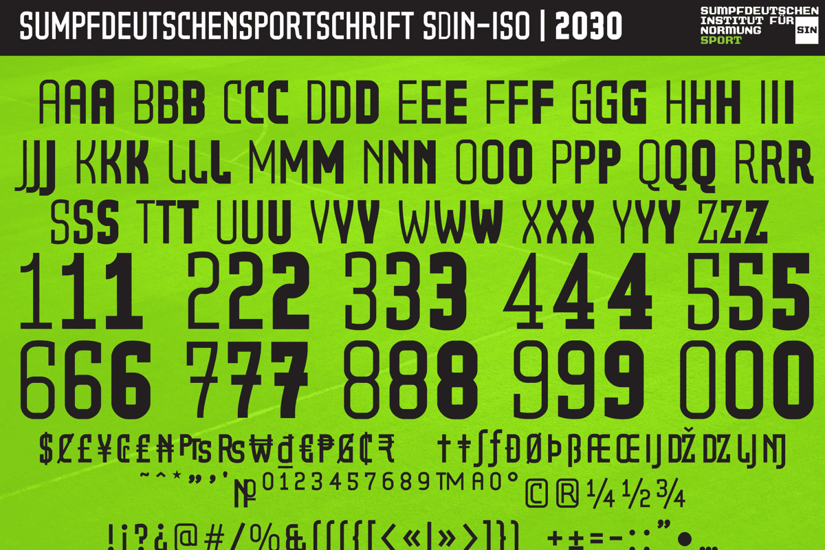 Sumpfdeutschensportschrift SdIN by Tup Wanders