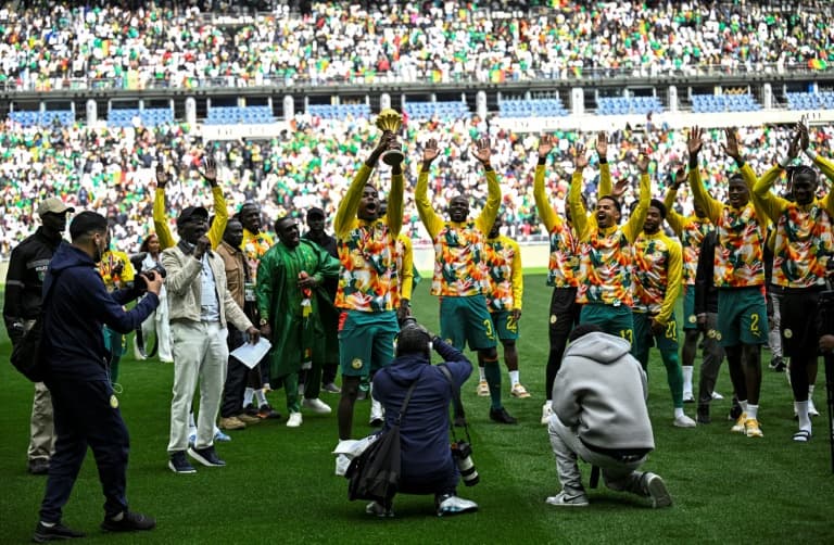 Senegal parade AFCON trophy at Stade de France, despite being stripped of title