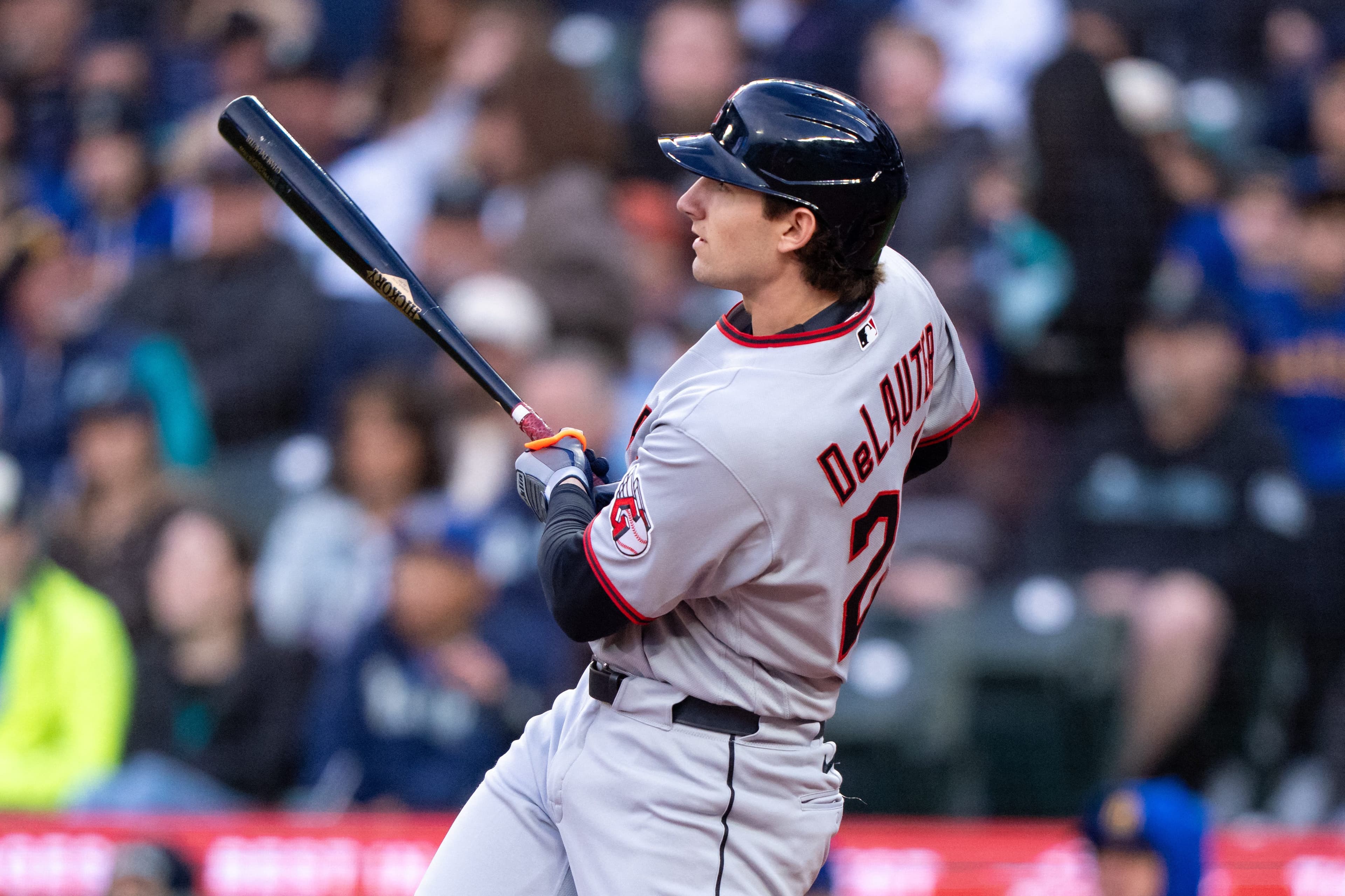 Chase DeLauter homers again, but two Mariners home runs beat Guardians