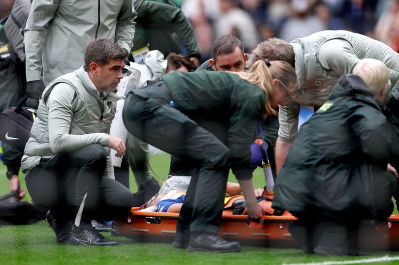 Chelsea game halted after sickening clash of heads as Jesse Derry taken off with stretcher