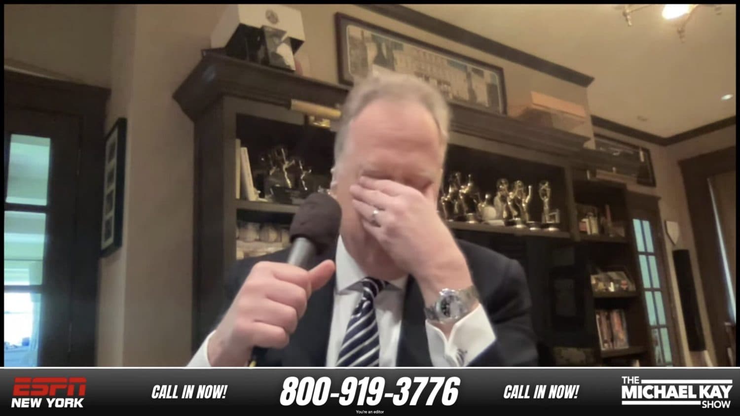 Michael Kay breaks down while revealing John Sterling’s last wish