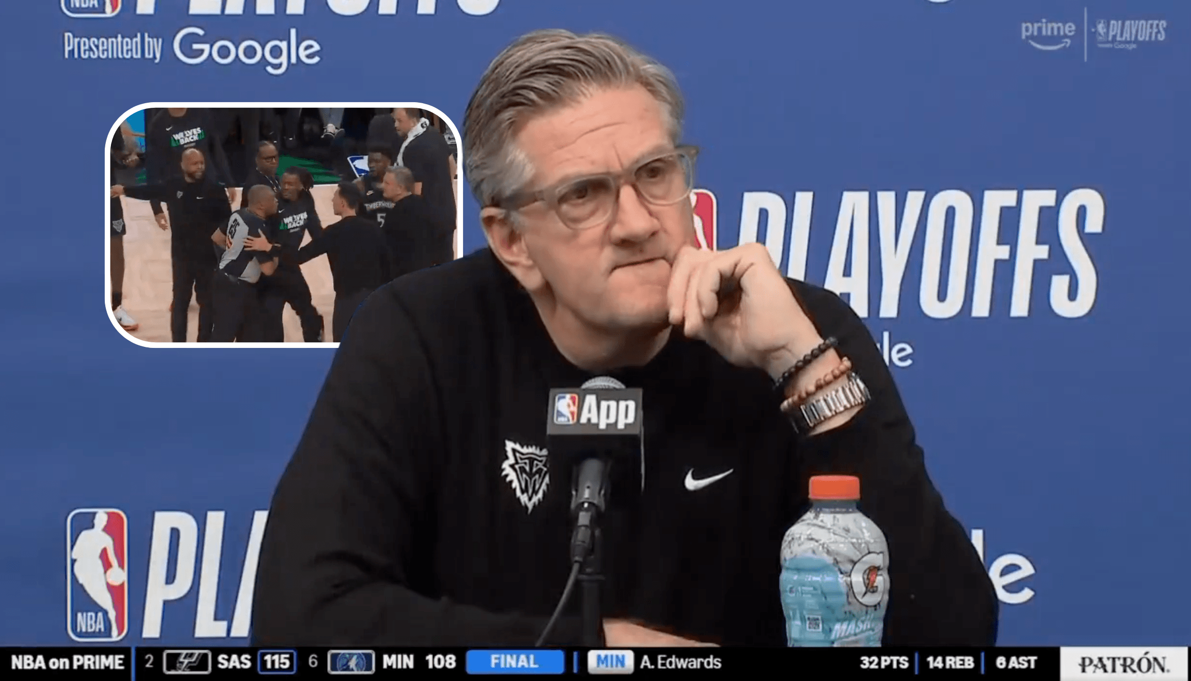 ‘Completely unprofessional’: Chris Finch slams NBA ref Tony Brothers for getting in his face