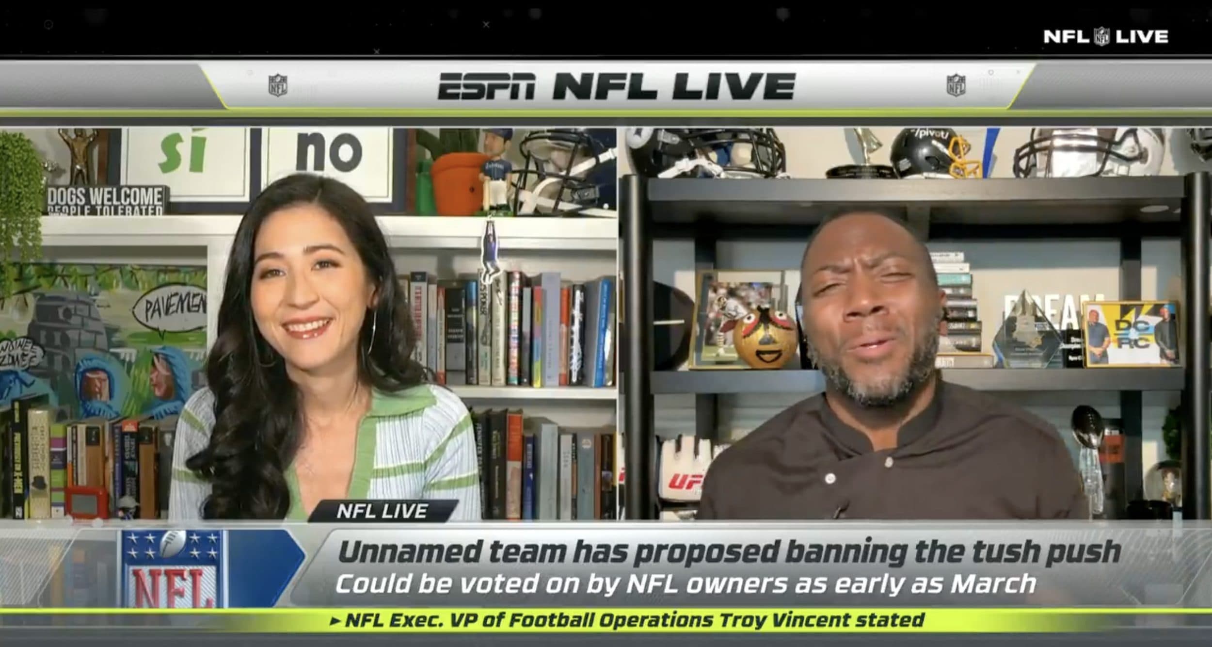 Laura Rutledge, Ryan Clark: ‘NFL Live’ doesn’t do production meetings because we’re so in sync