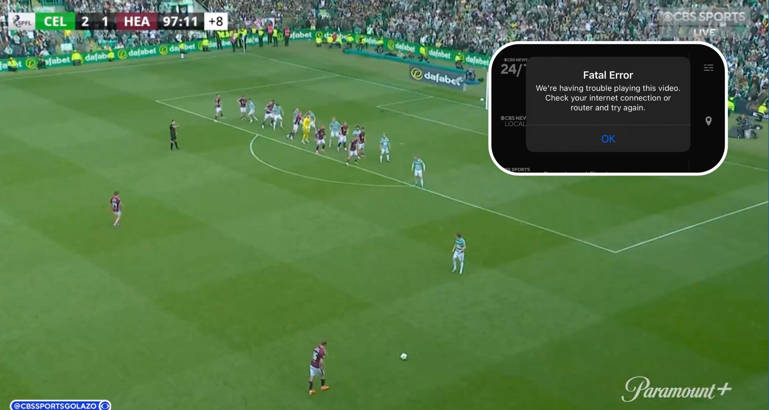 CBS Sports, Paramount+ promoted access to historic Scottish Premiership match they didn’t intend to show