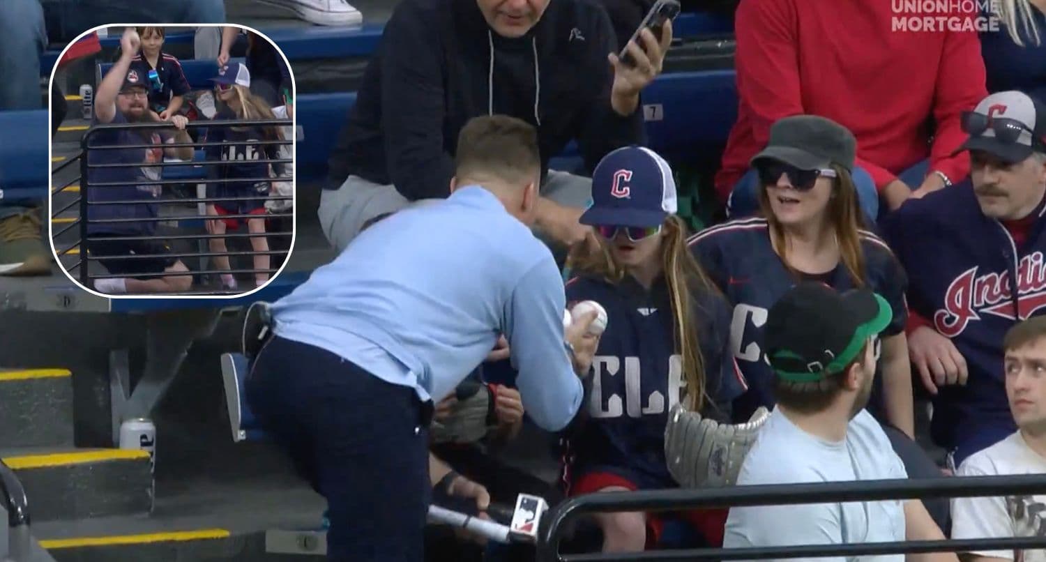 Rays reporter Ryan Bass gifts young fan baseball after grown man wrestles one away from her
