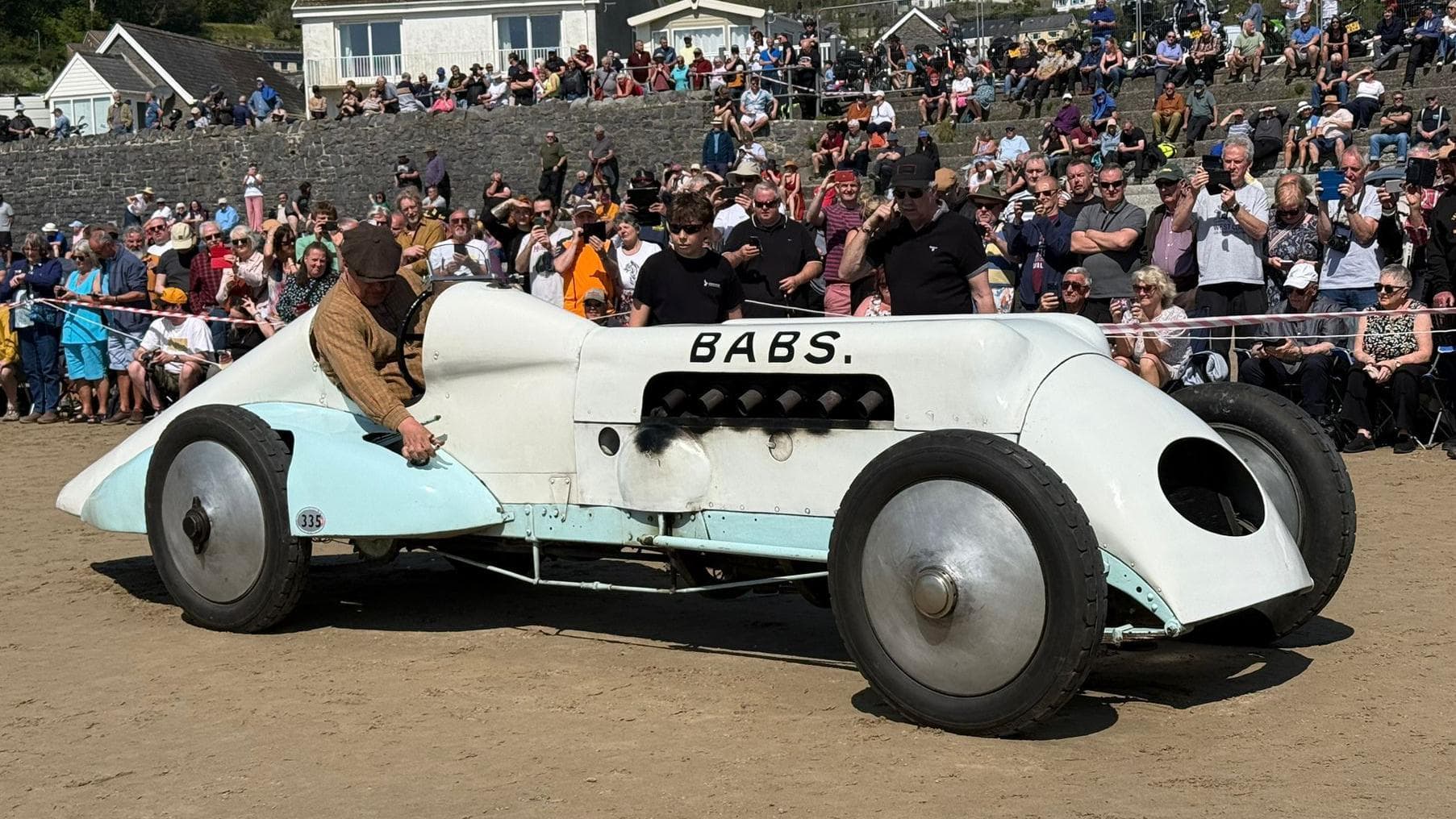Land speed record car Babs returns to beach for centenary