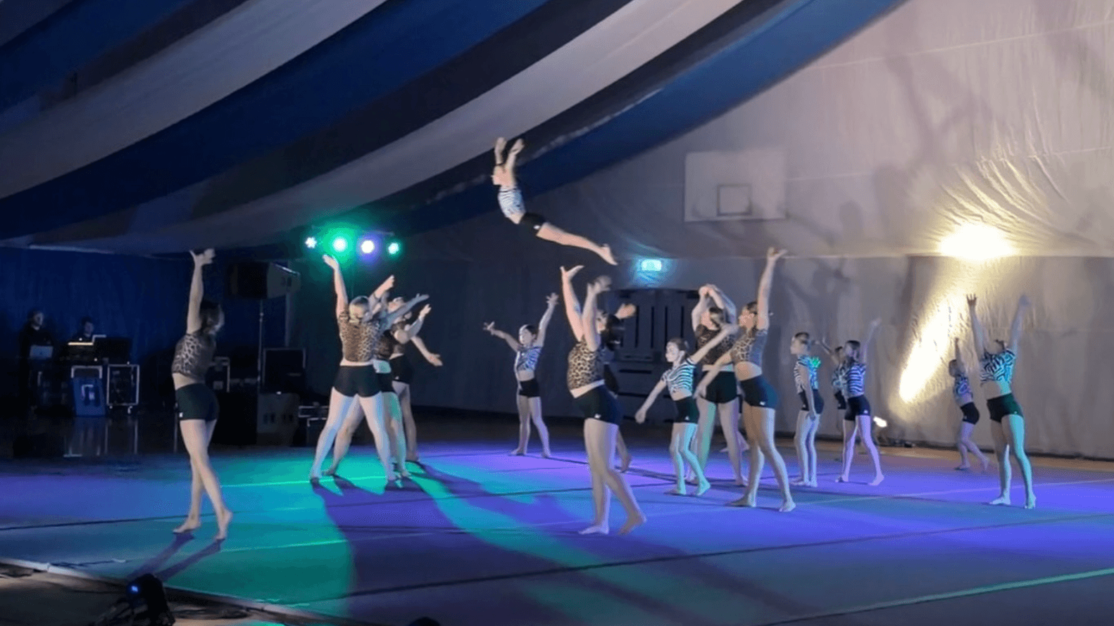 Acrobatic gymnasts head to international event