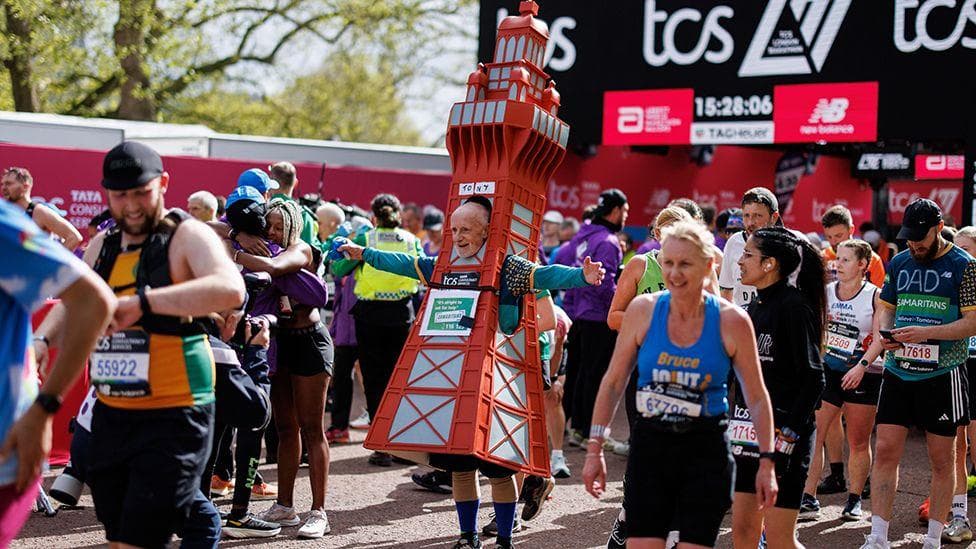 'I ran London Marathon in Blackpool Tower costume'
