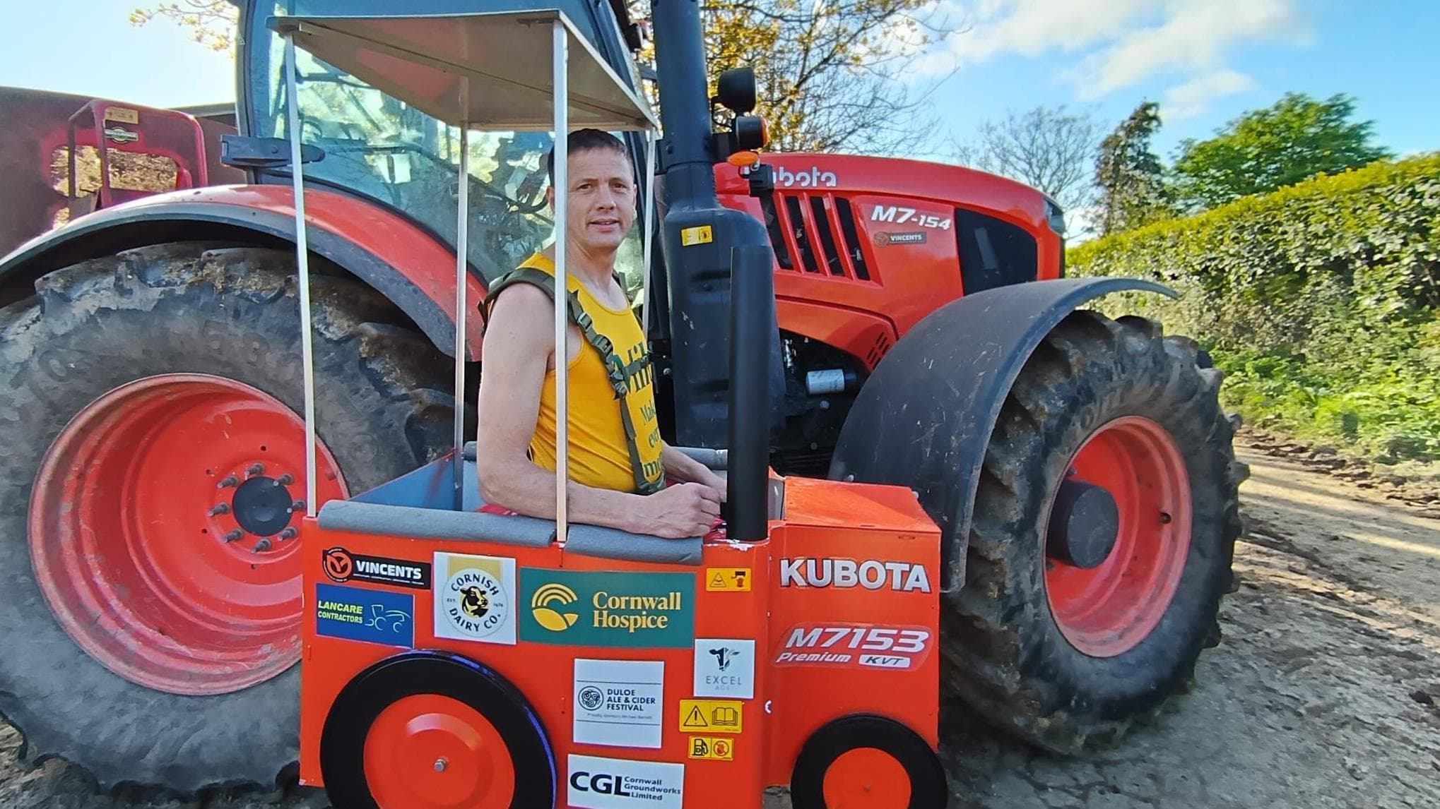 Cornish man completes London Marathon as a tractor