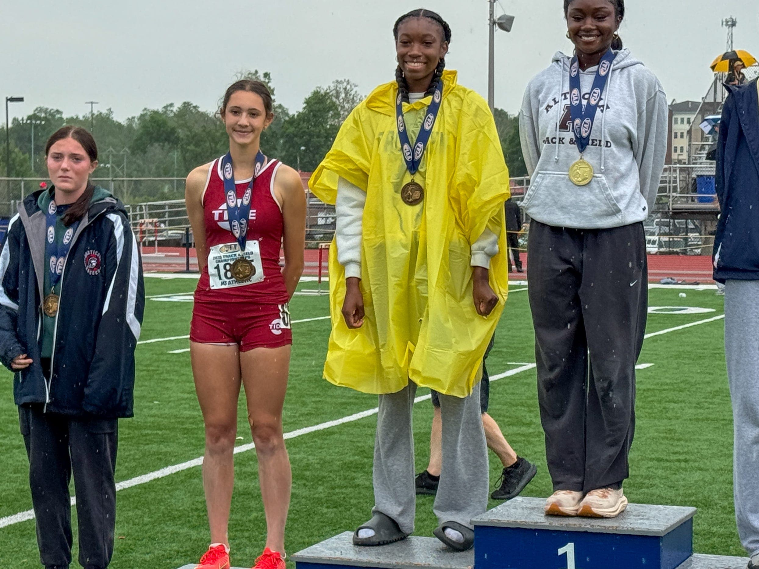 West Allegheny's Janiah Hudson wins bronze in triple jump at PIAA meet
