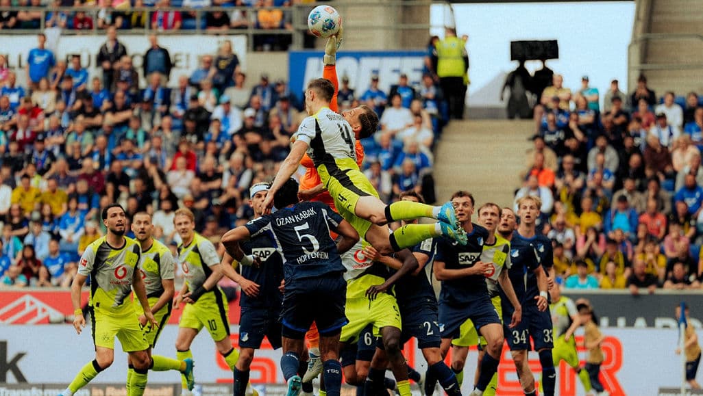 Facts: BVB lead in possession and tackles, TSG lead in shots on goal