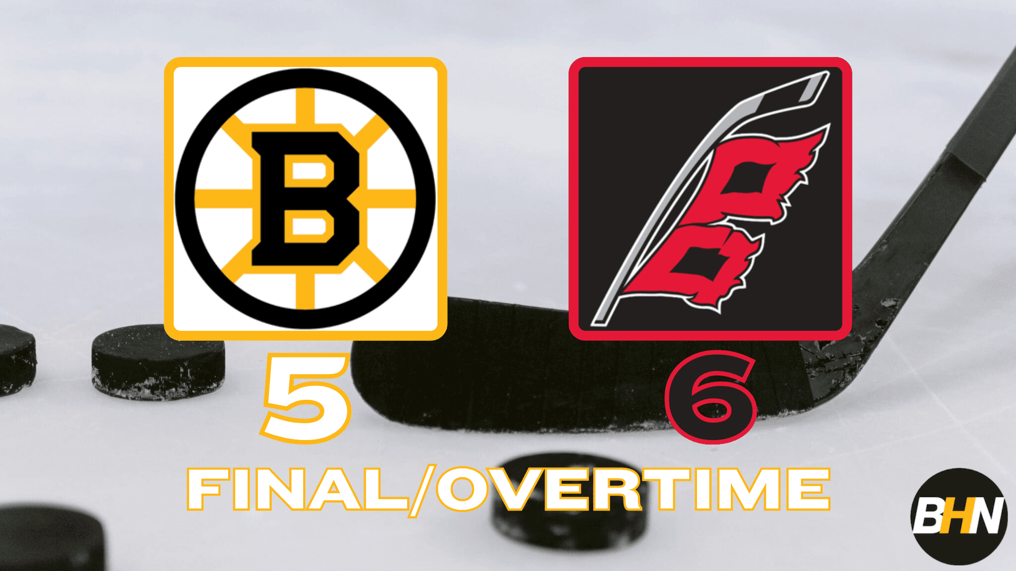 Geekie Scores Hat Trick, Bruins Fall to Hurricanes in Overtime