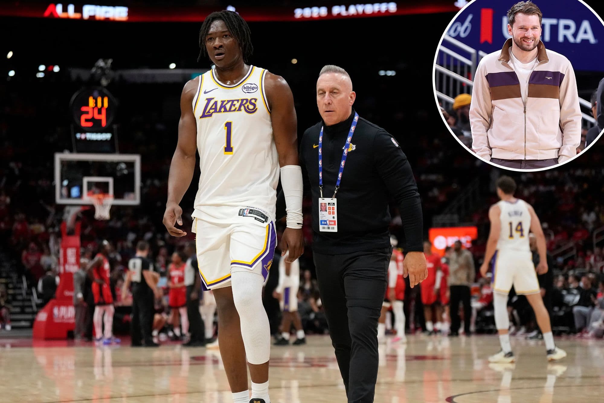 Lakers’ Luka Doncic makes financial pledge to Adou Thiero after embarrassing Game 4 ejection