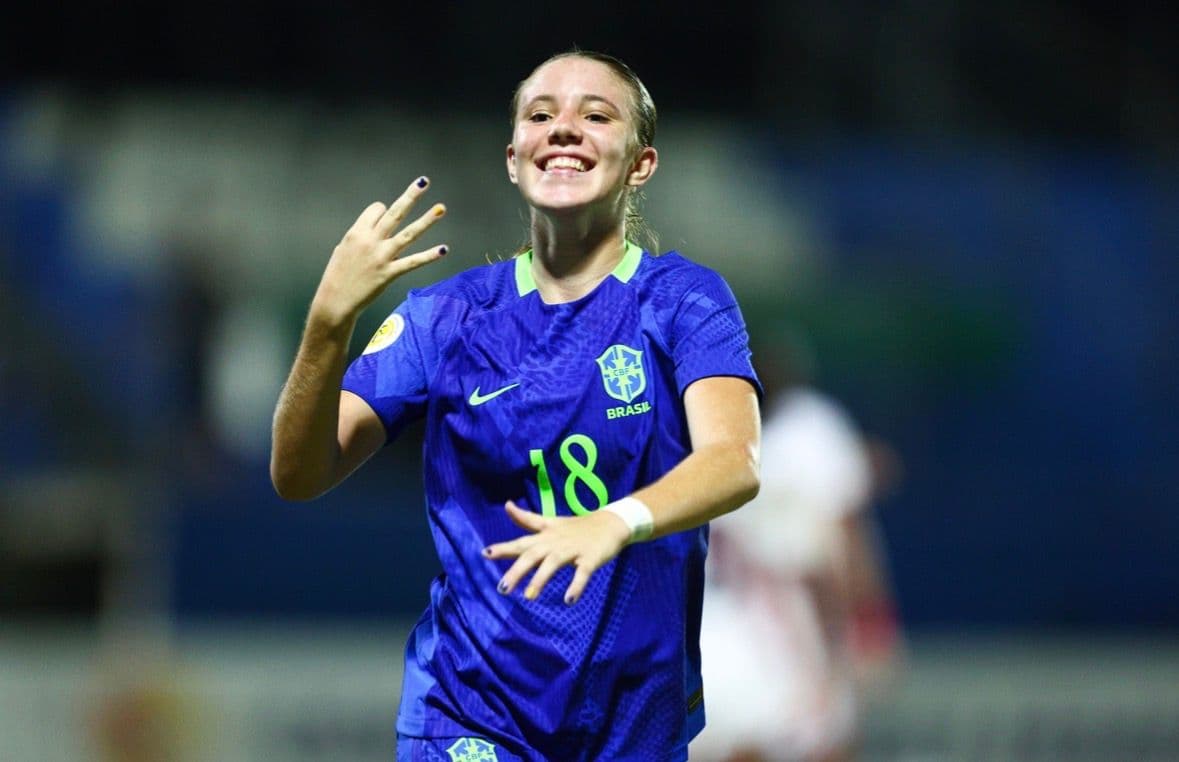 Hat-trick: Marcela hits three and celebrates South American spot