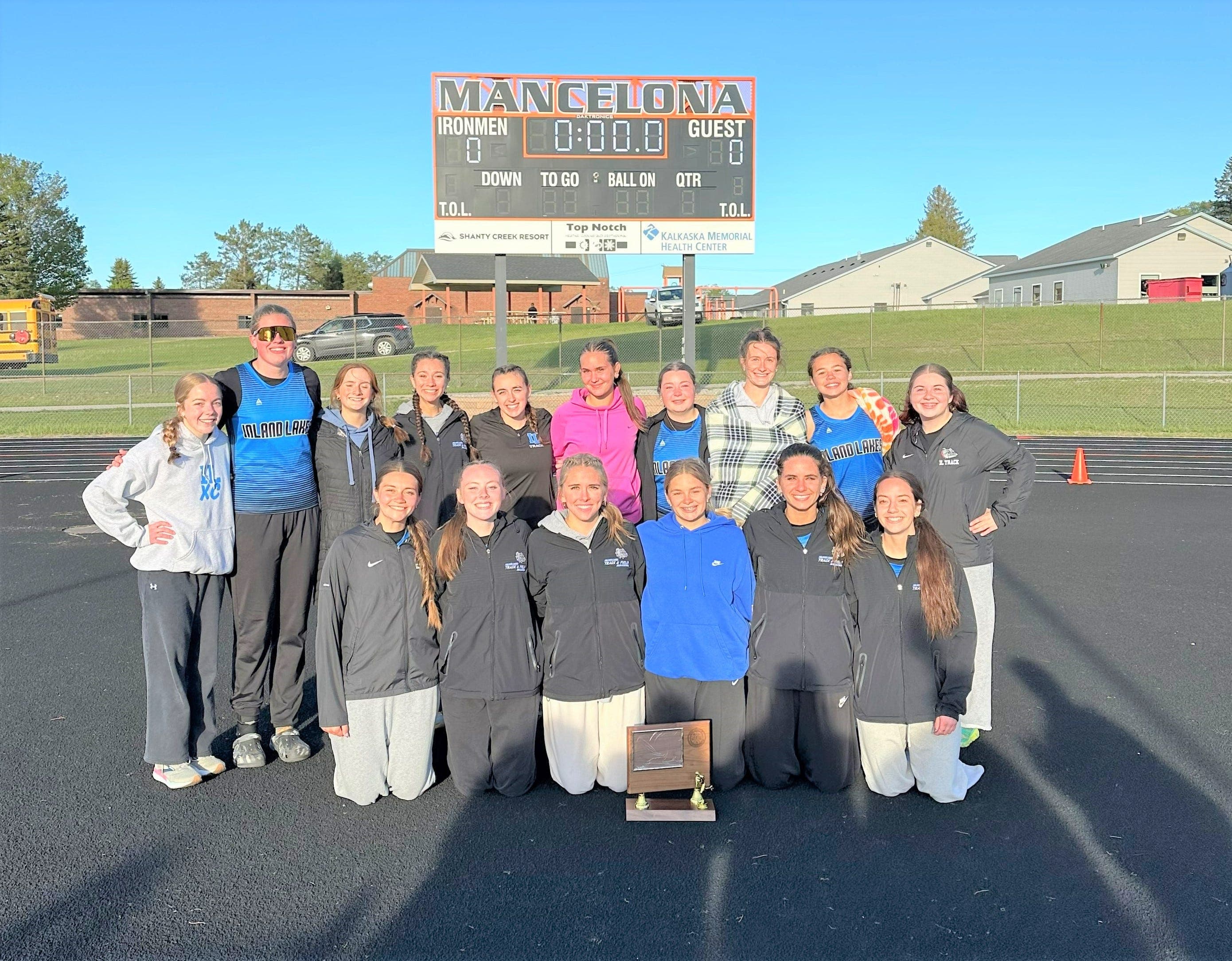 Inland Lakes girls track team makes history with conference win