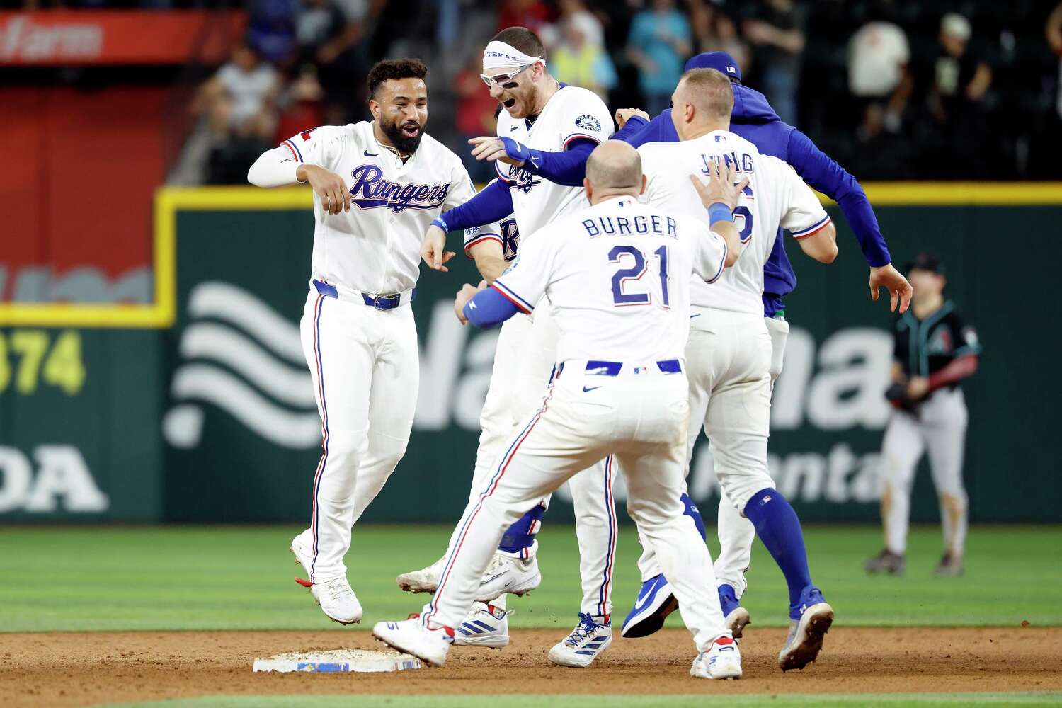 Is Jake Burger back? Rangers 1B leads walk-off win after spending weekend on the bench