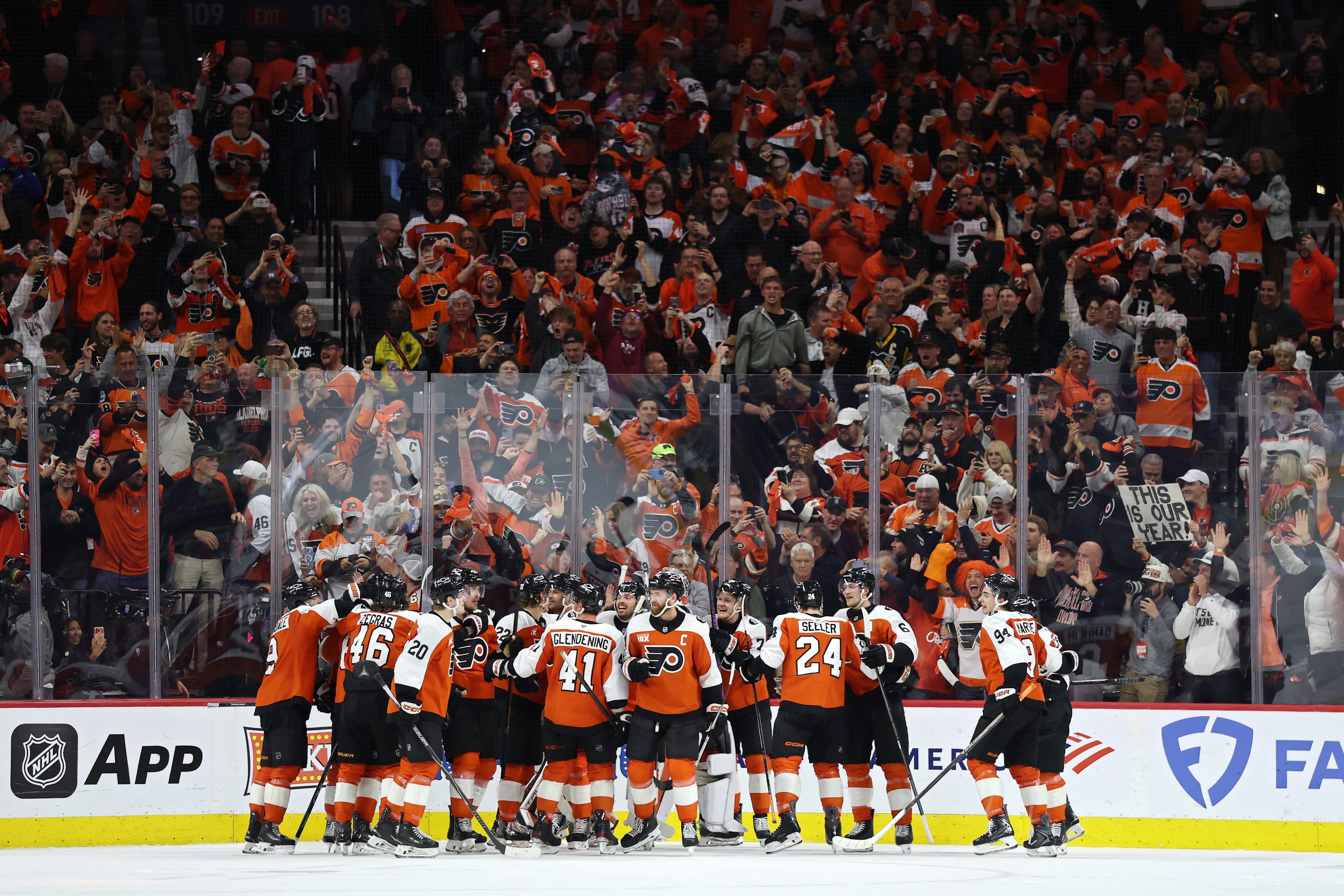 See Flyers game-winning goal in OT by Cam York to send Penguins homes