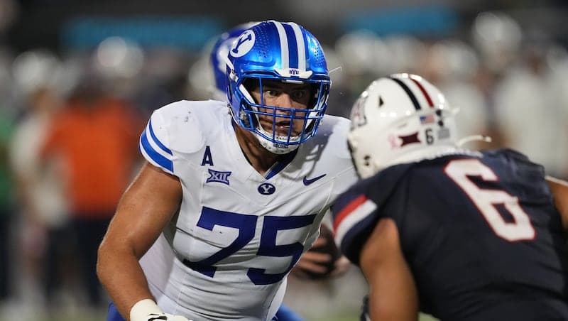 ‘We want to be the best’: Andrew Gentry and senior-laden BYU offensive line reaching for the stars in 2026