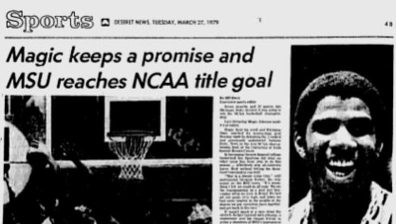 Deseret News archives: Magic outdueled Bird in title game at Special Events Center
