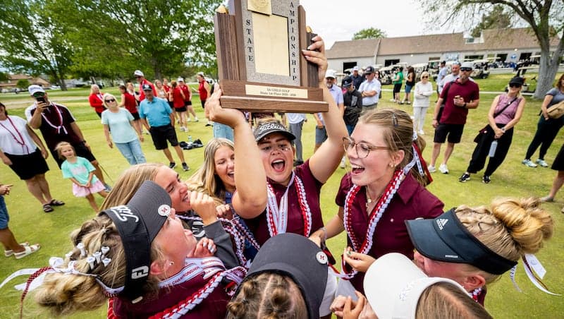 High school girls golf: Led by medalist Kenadee Benson, Morgan captures 3A state championship
