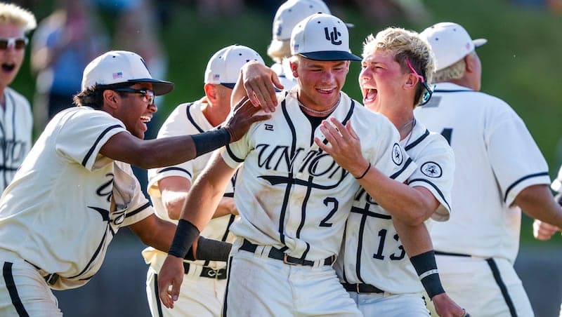 High school baseball: Union battles past Grantsville for win in Game 1 of 3A championship series
