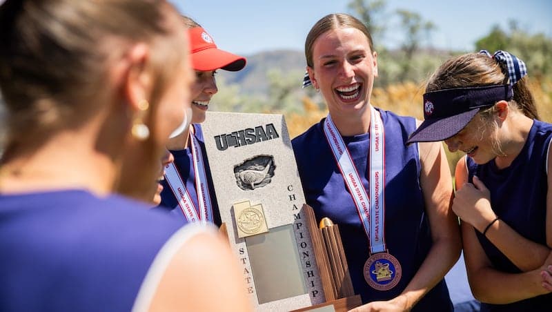 High school girls golf: Woods Cross repeats as 5A state champions; Brighton’s Claire Olafsson wins medalist honors