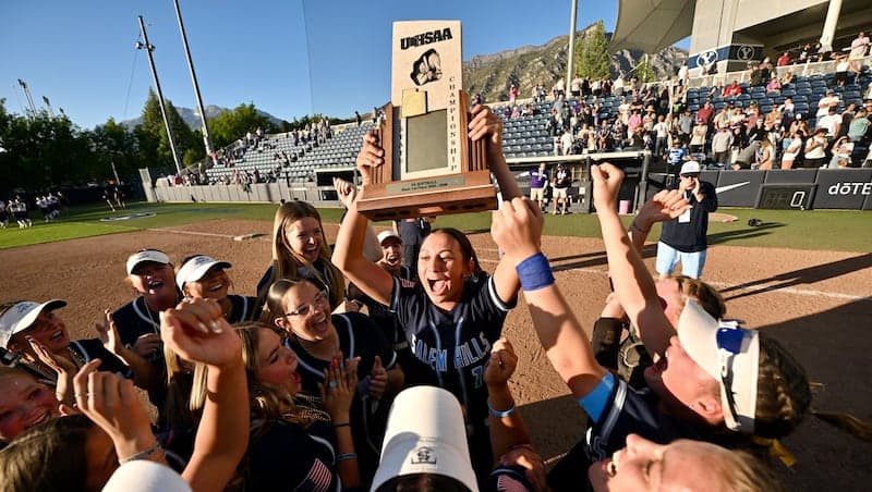 High school softball: Salem Hills wins tight, defensive game over Box Elder for first 5A crown since 2014