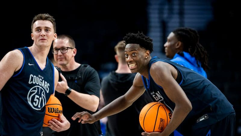 ‘We’re just rolling at the right time’: Battle-tested BYU readies for NCAA Tournament matchup with Texas