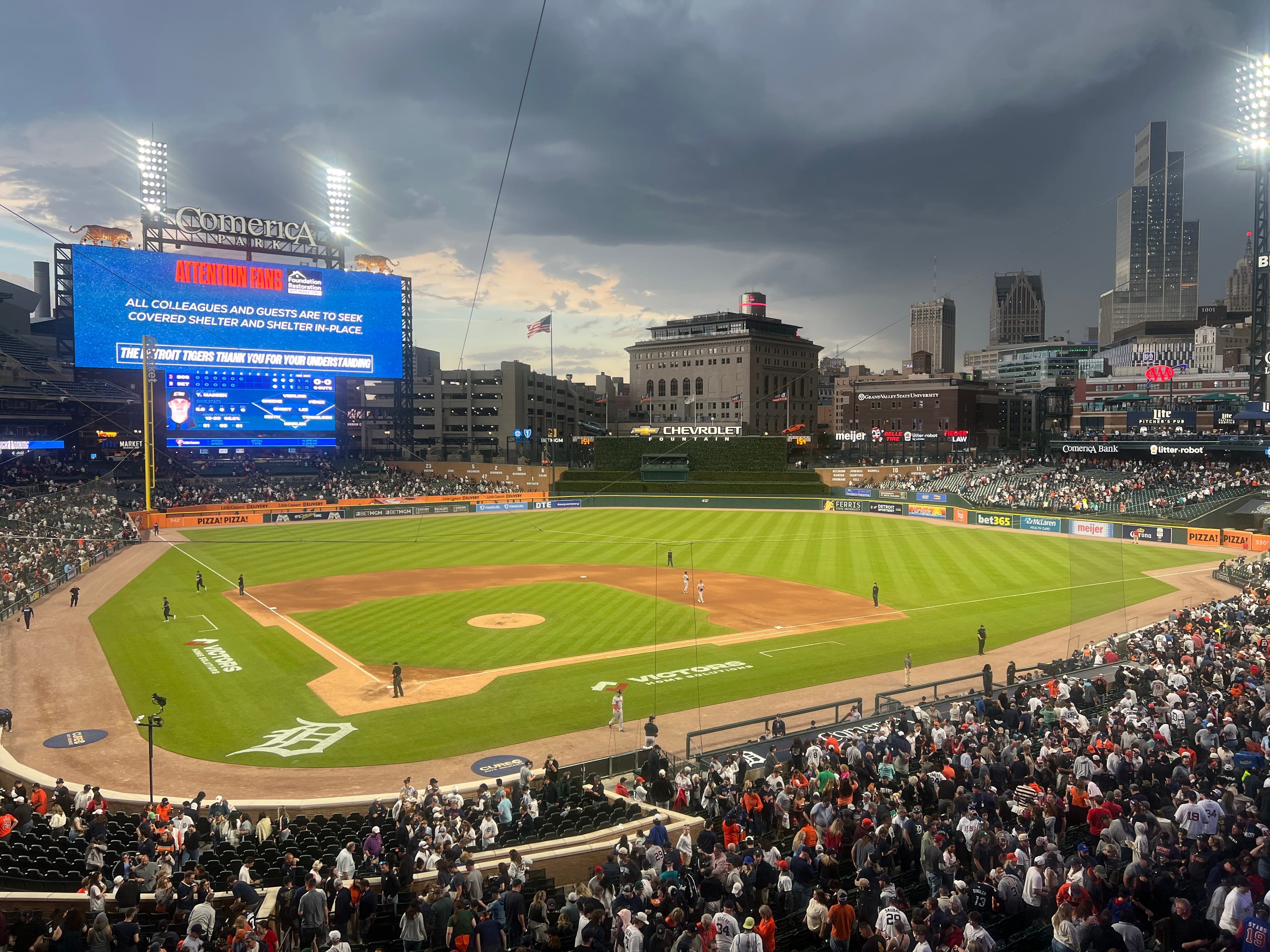 Detroit Tigers weather, rain delay vs Red Sox. When will game resume?